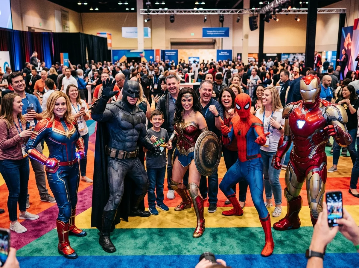 Acteur en cosplay de super-héros pour animation évènementielle