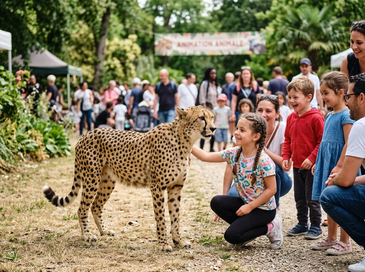 Guépard photographié pour illustrer une animation évènementielle avec animal