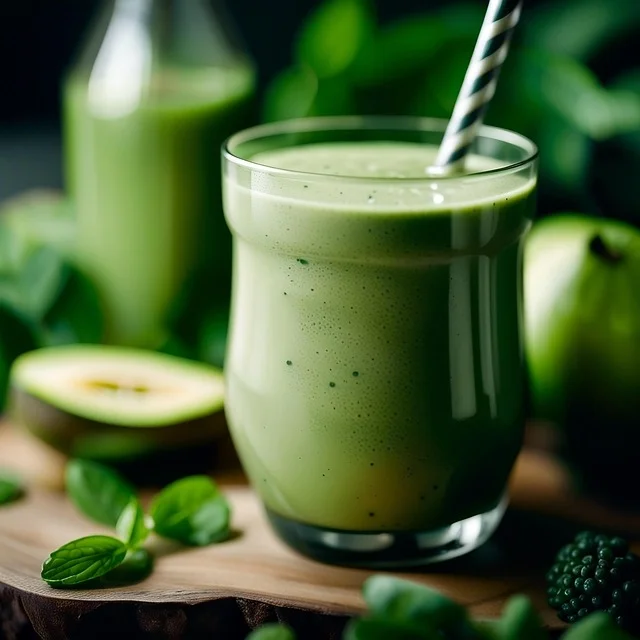 Verre de milkshake gourmand pret a deguster