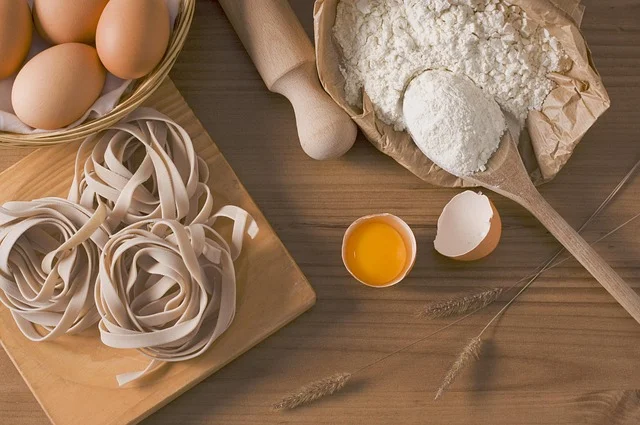 Pates fraiches italiennes preparees pour une animation culinaire