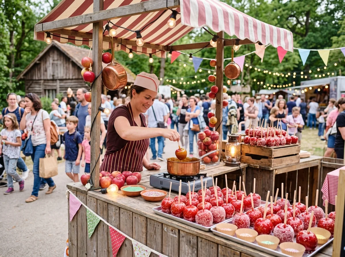 Animation Stand Pommes d'Amour en Provence