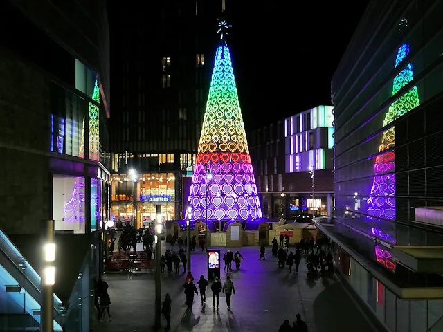 Sapin de Noel decore pour animation evenement