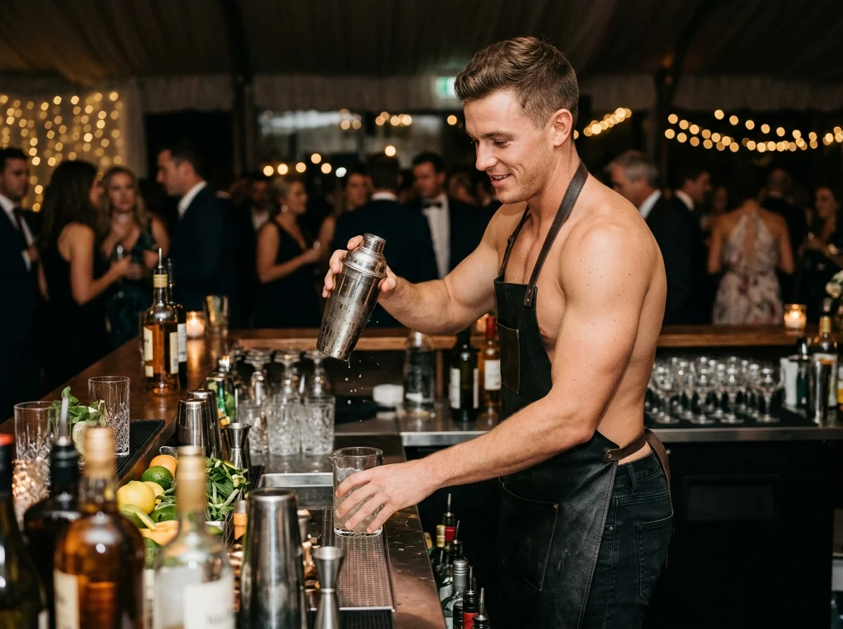 Barman Torse Nu en Provence