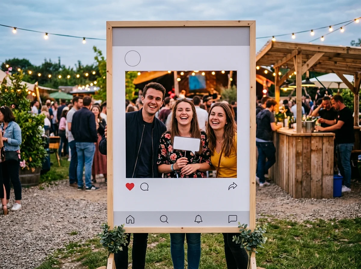 Cadre Géant Photobooth Twitter en Provence