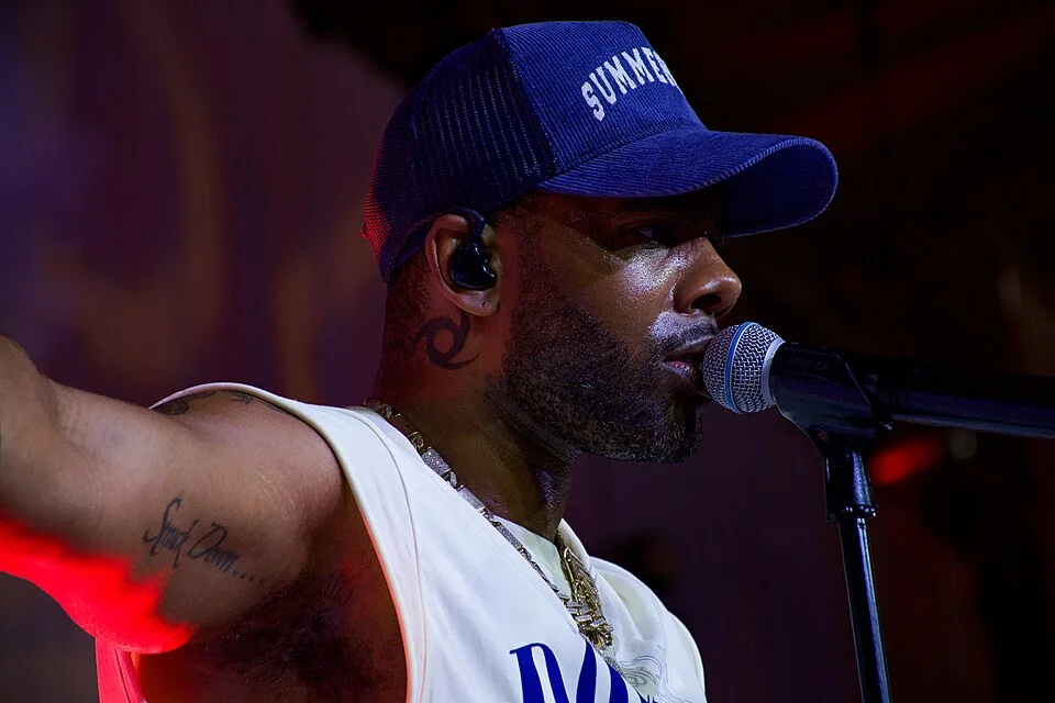 Chanteur interprétant un titre au micro sur scène, animation musicale live