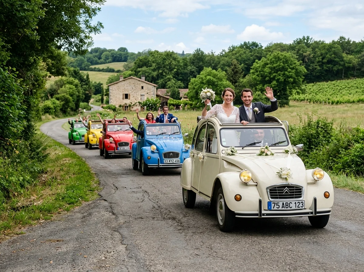 Cortège 2CV en Provence