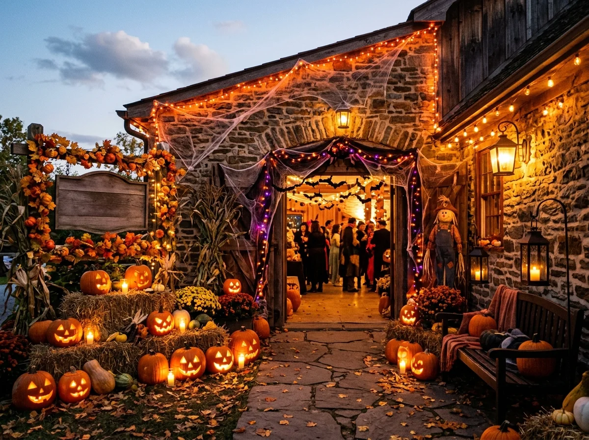 Citrouilles décoratives pour une décoration évènementielle à thème Halloween