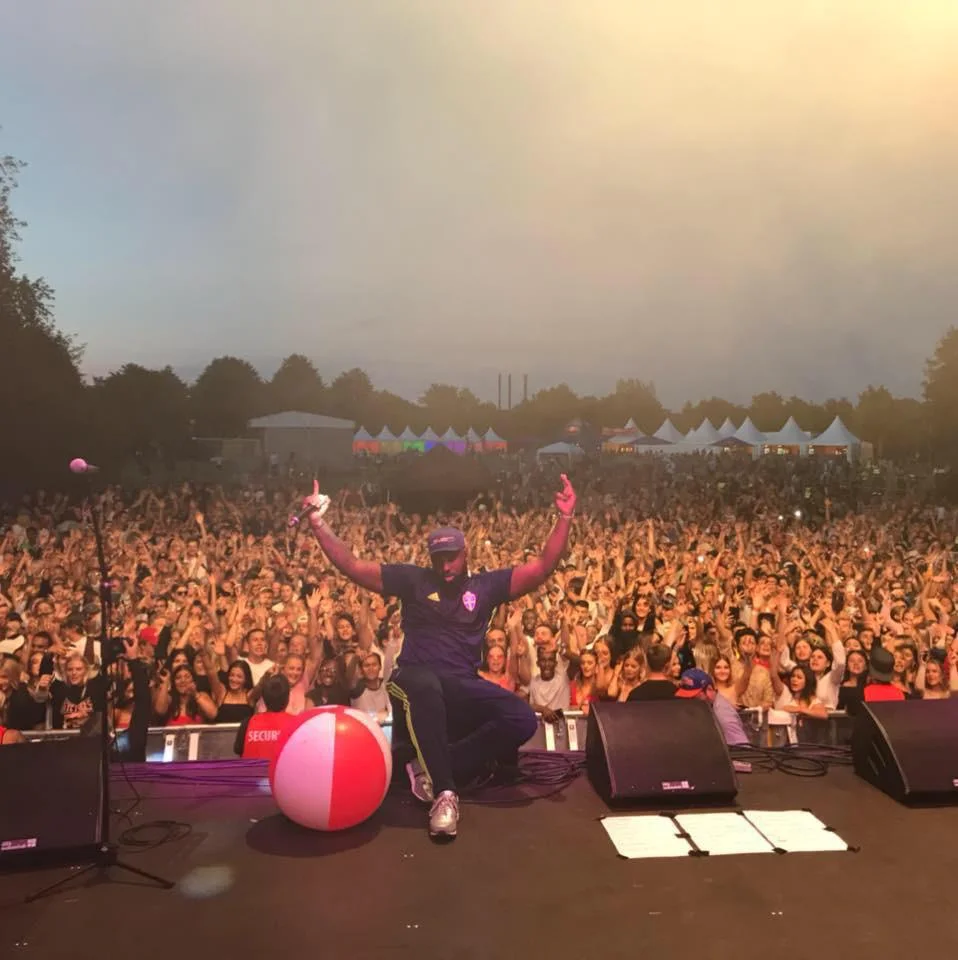 DJ se produisant devant une foule lors d'un événement