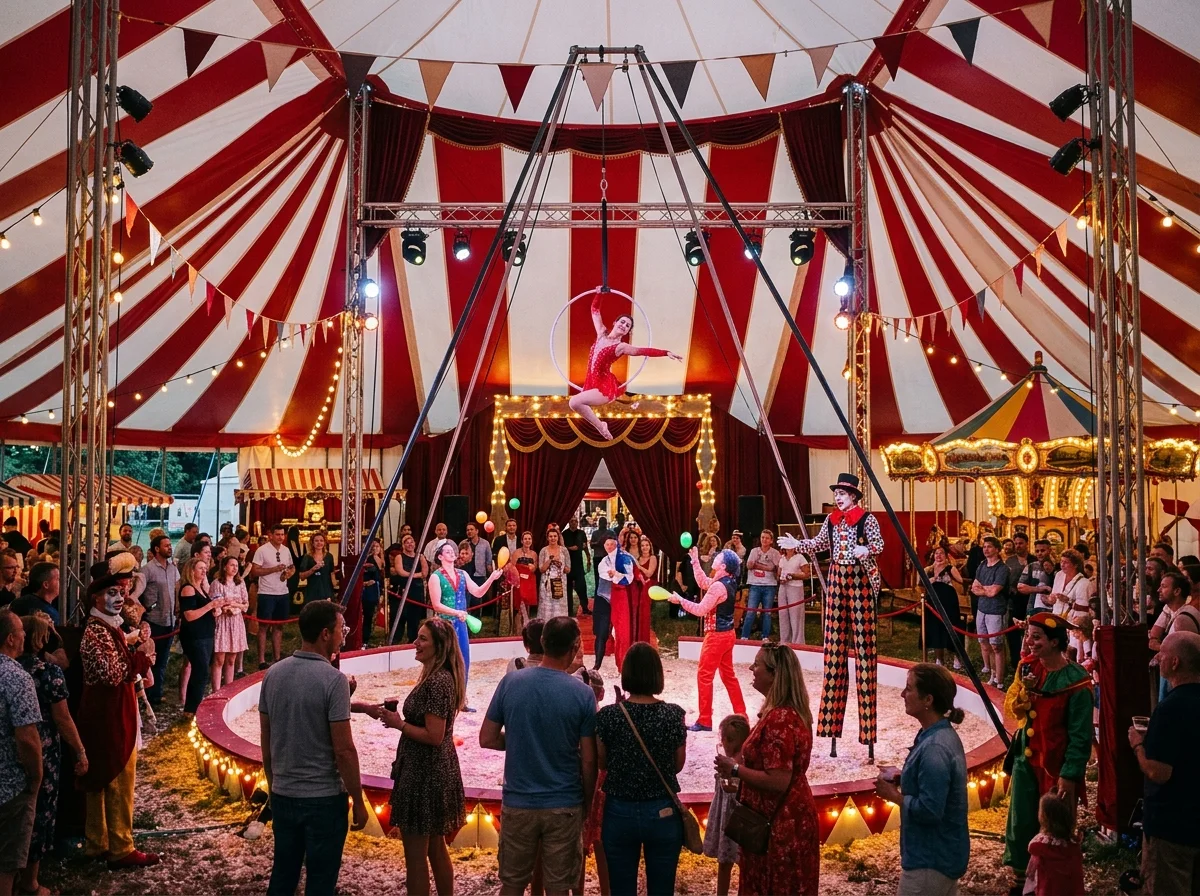 Chapiteau de cirque pour theme de soiree