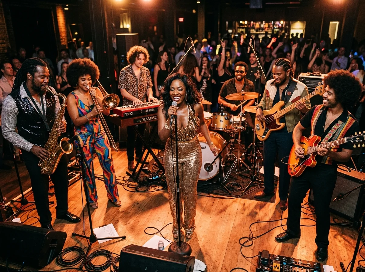 Groupe de musique funk se produisant en concert