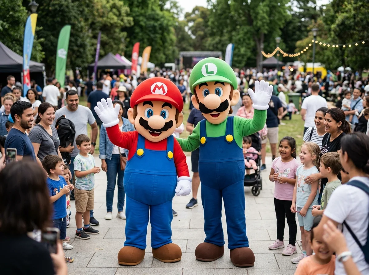 Mascotte Mario Luigi en Provence