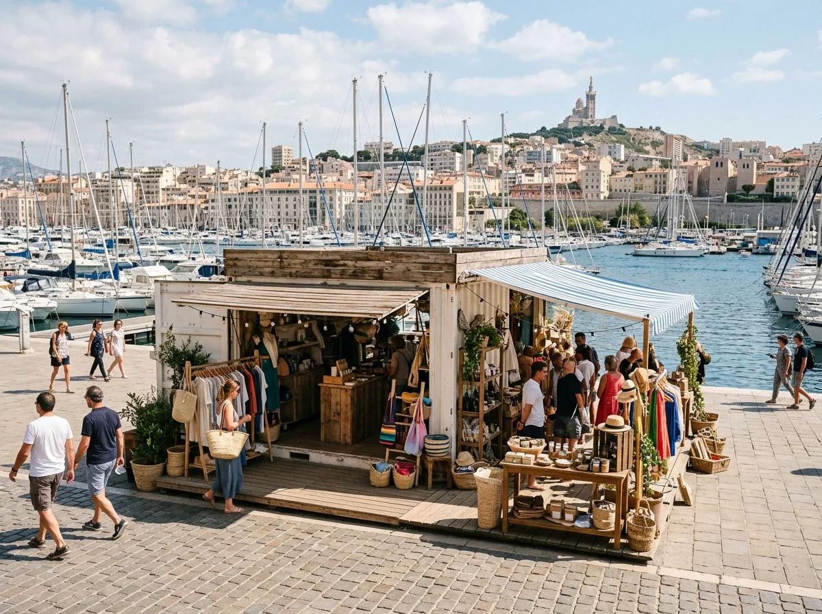 Pop-up store installé pour un événement commercial