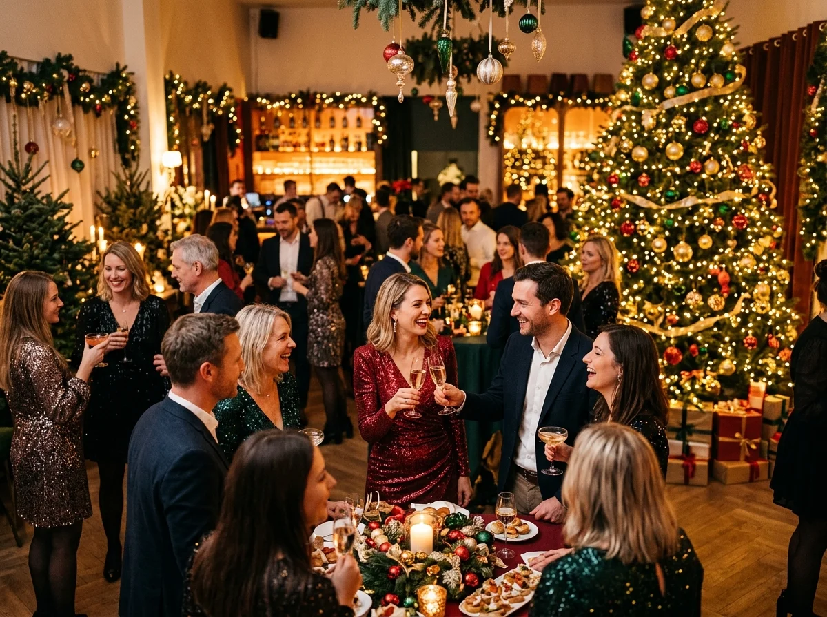 Décoration de Noël festive pour une soirée à thème Soirée de Noël