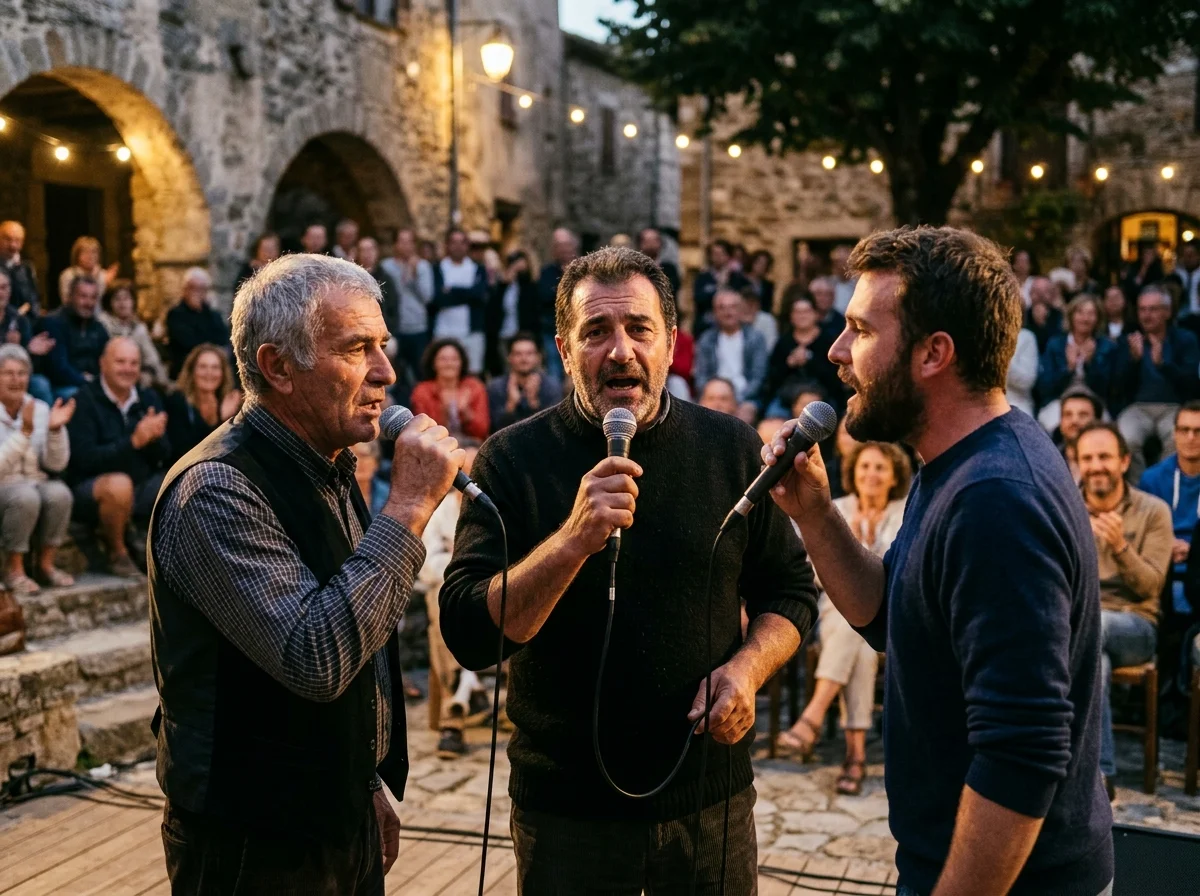 Vocalistes se produisant sur scène lors d'un événement