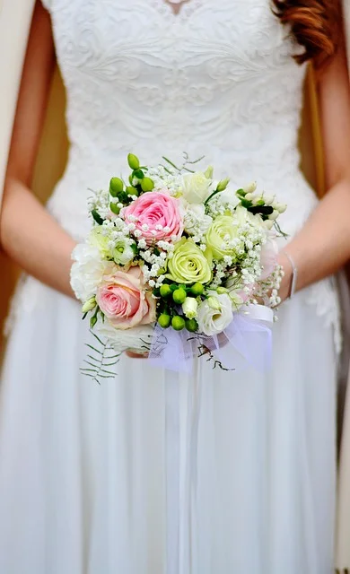 Bouquet de mariee et decoration de mariage