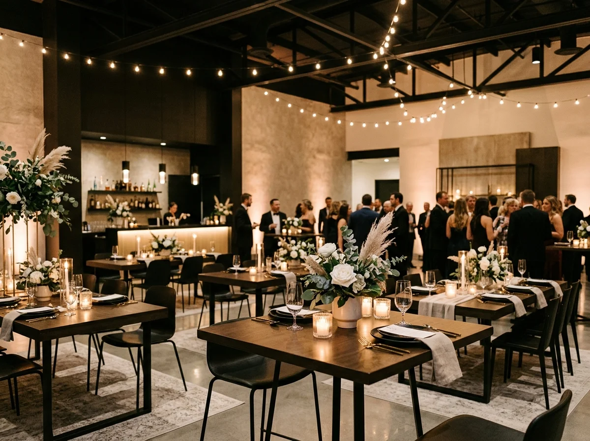 Ambiance moderne et epuree pour une reception
