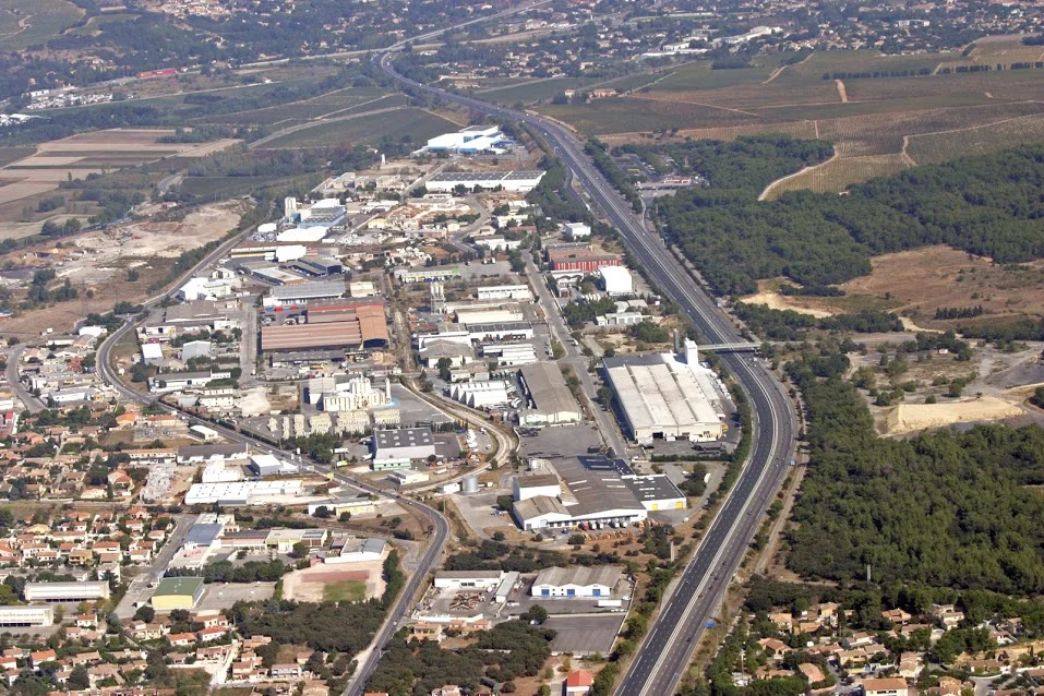 Vue aérienne de Sorgues